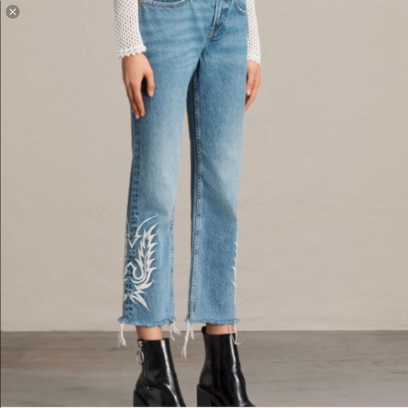All Saints Denim - NWT All Saints Philly Embroidered Boy Jeans